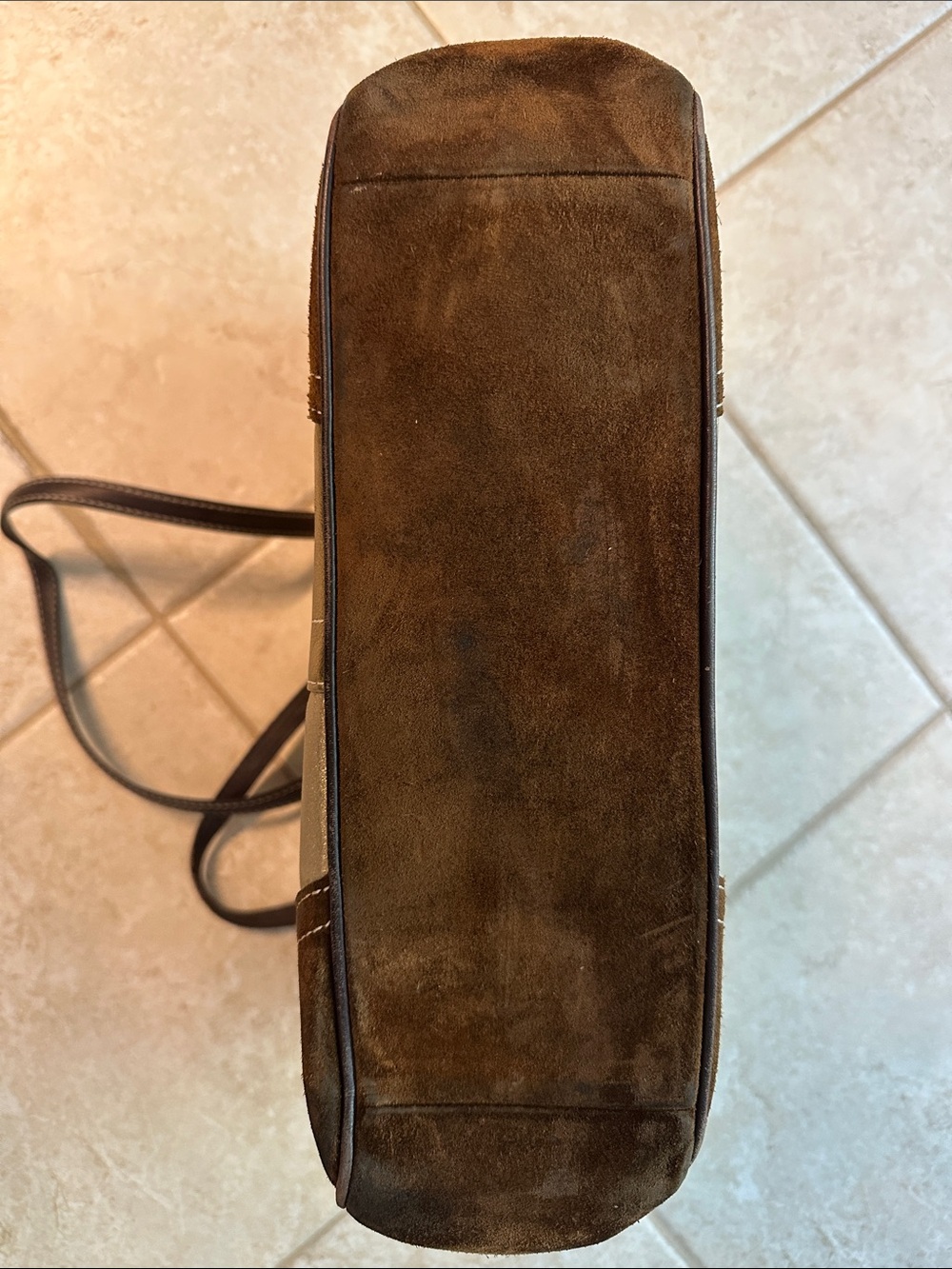 Coach Metallic Patchwork Tote in Brown and Gold - Picture 3 of 6
